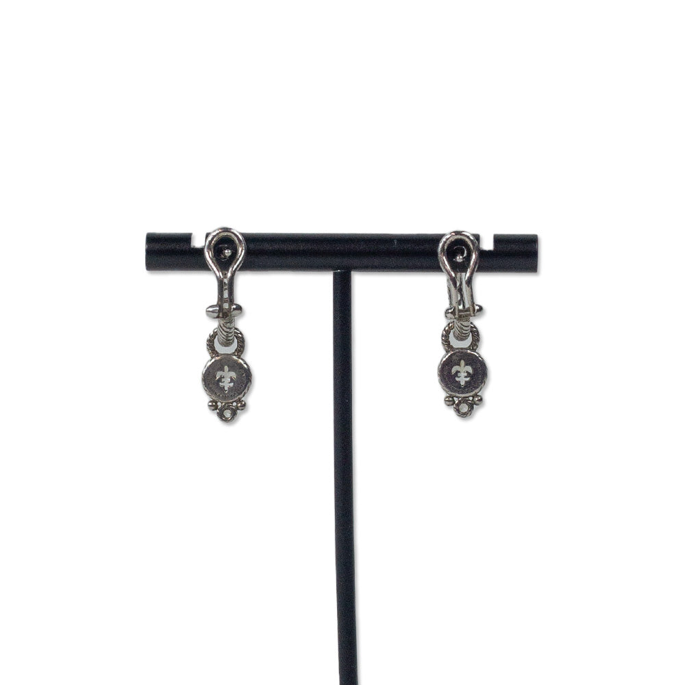 Judith Ripka Rope Sterling CZ Dangle Hoop Earring