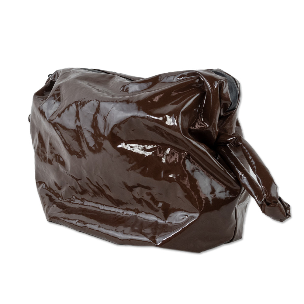 Kassel Brown Lacquer Pouch Bag