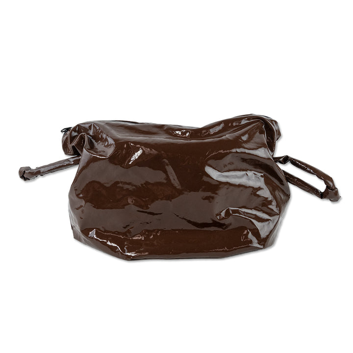 Kassel Brown Lacquer Pouch Bag