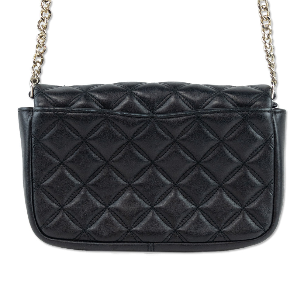 Kate Spade Natalia Black Quilted Puff Leather Crossbody Bag