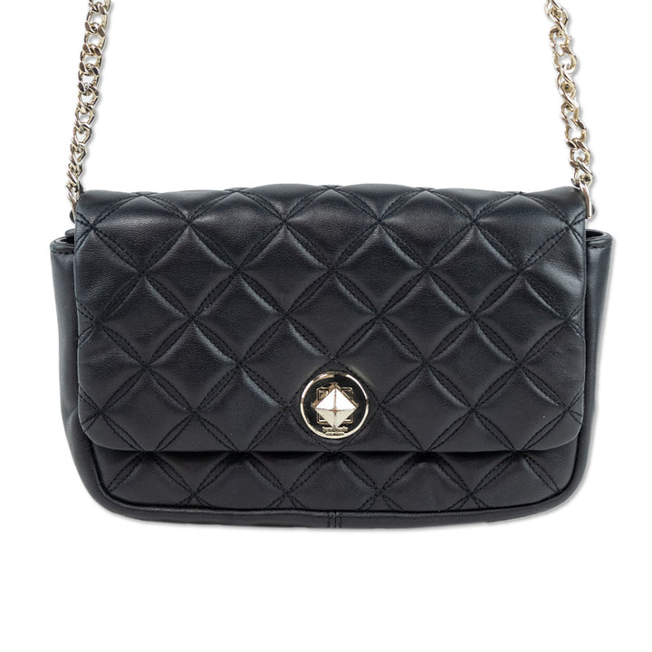 Kate Spade Natalia Black Quilted Puff Leather Crossbody Bag