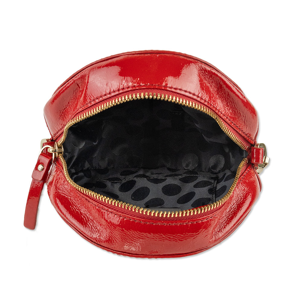 Kate Spade Red Patent Leather Circle Small Crossbody