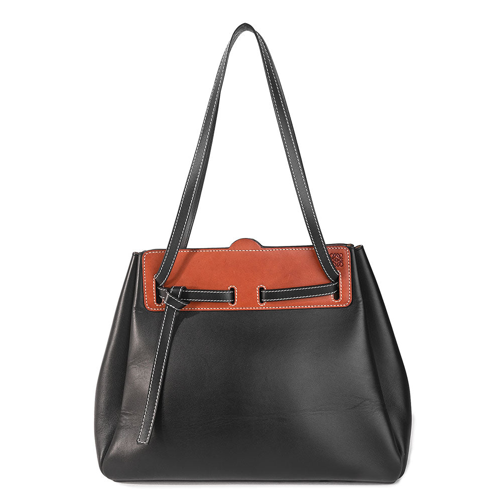 Loewe Black & Brown Large Lazo Tote Bag