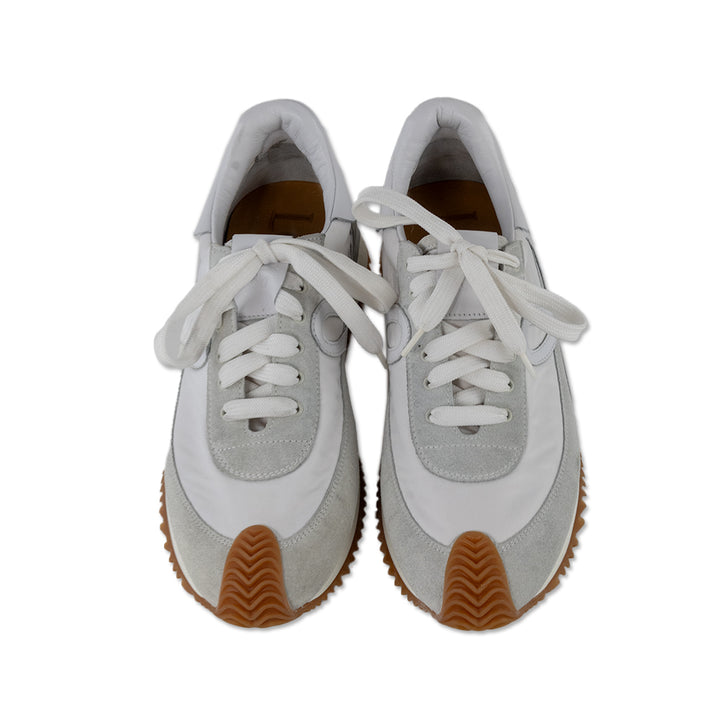 Loewe Flow Retro Runner Sneakers in Pale Blue and White