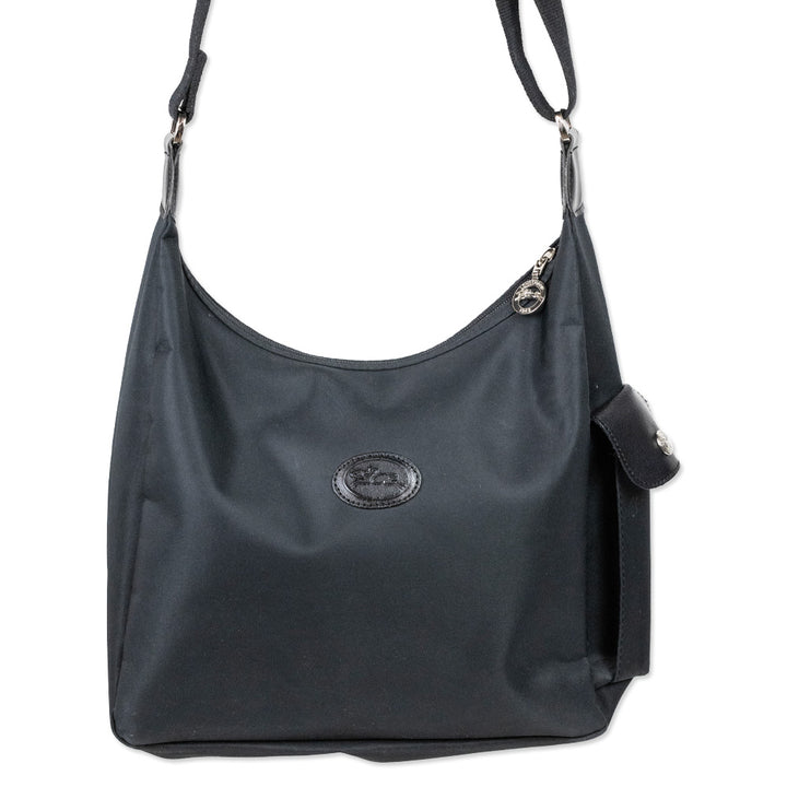 Longchamp Le Pliage Black Nylon Convertible Hobo Bag