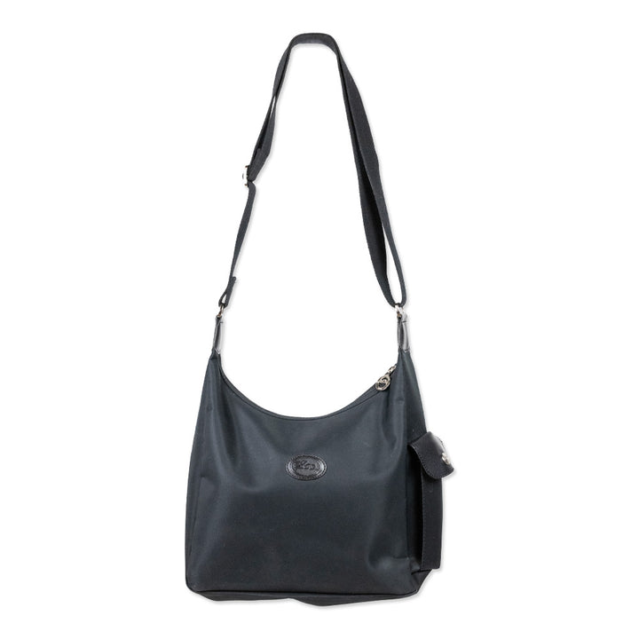 Longchamp Le Pliage Black Nylon Convertible Hobo Bag