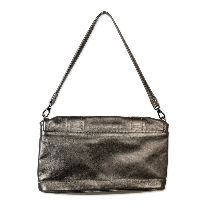 Longchamp Metallic Bronze Leather Long Shoulder Bag