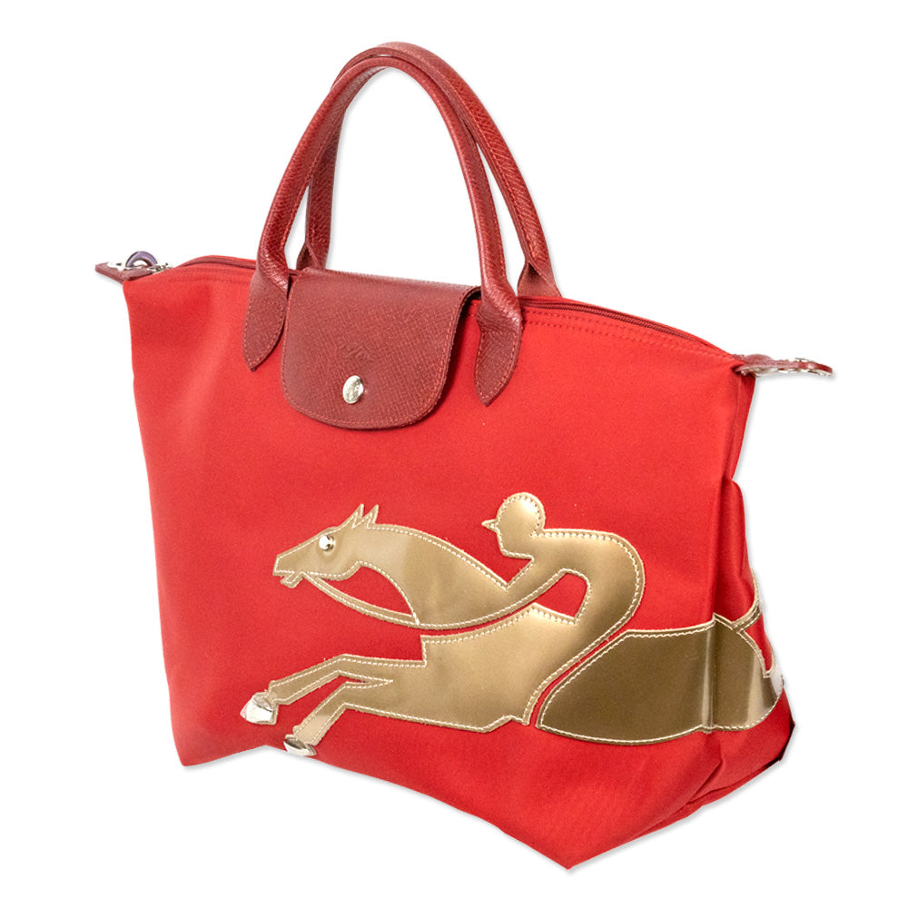 Longchamp Red Le Pliage ‘The Year Of The Horse’ Bag