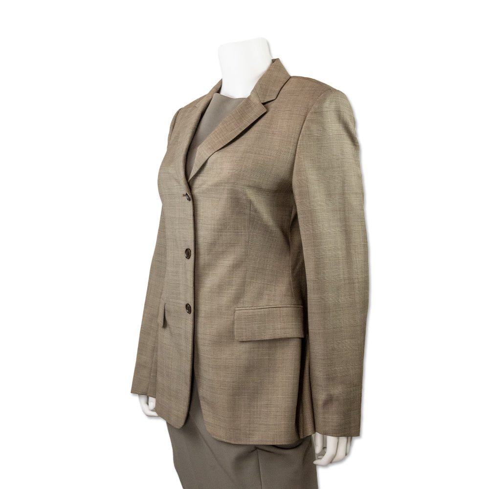 Loro Piana Brown Plaid Wool Blazer