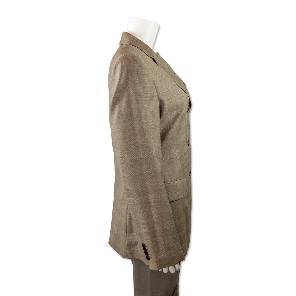 Loro Piana Brown Plaid Wool Blazer