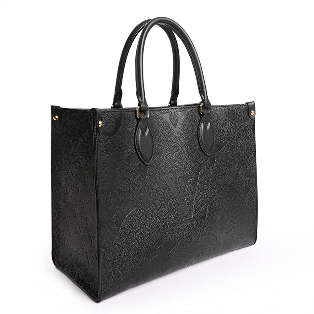 Louis Vuitton Black Giant Monogram Empreinte OnTheGo MM Tote Bag