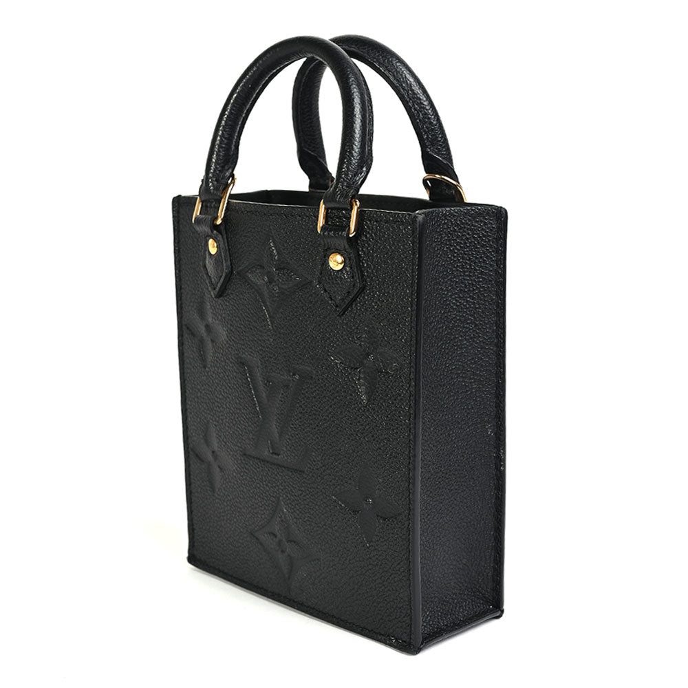 Louis Vuitton Black Giant Monogram Empreinte Petit Sac Plat