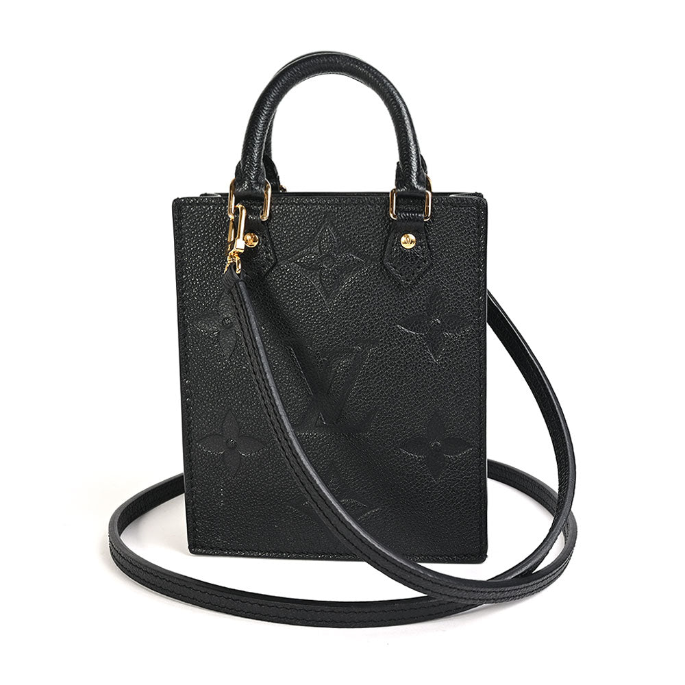 Louis Vuitton Black Giant Monogram Empreinte Petit Sac Plat