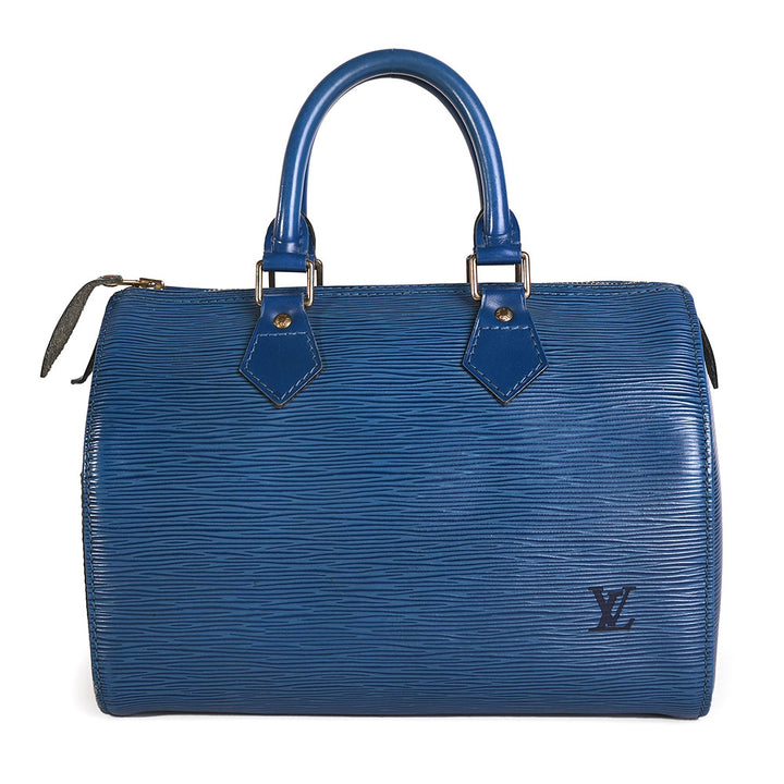 Louis Vuitton Blue Epi Leather Speedy 25