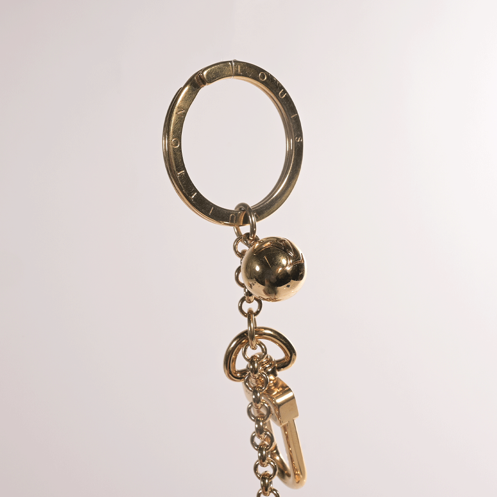 Louis Vuitton Gold Eclipse Key Chain Bag Charm