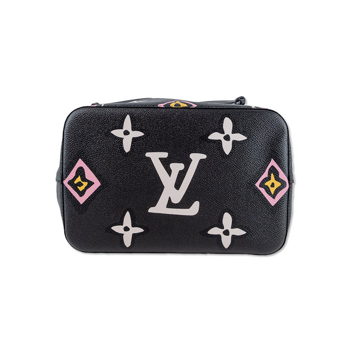 Louis Vuitton 2021 Black Monogram Coated Canvas Giant Wild At Heart NéoNoé MM Bag