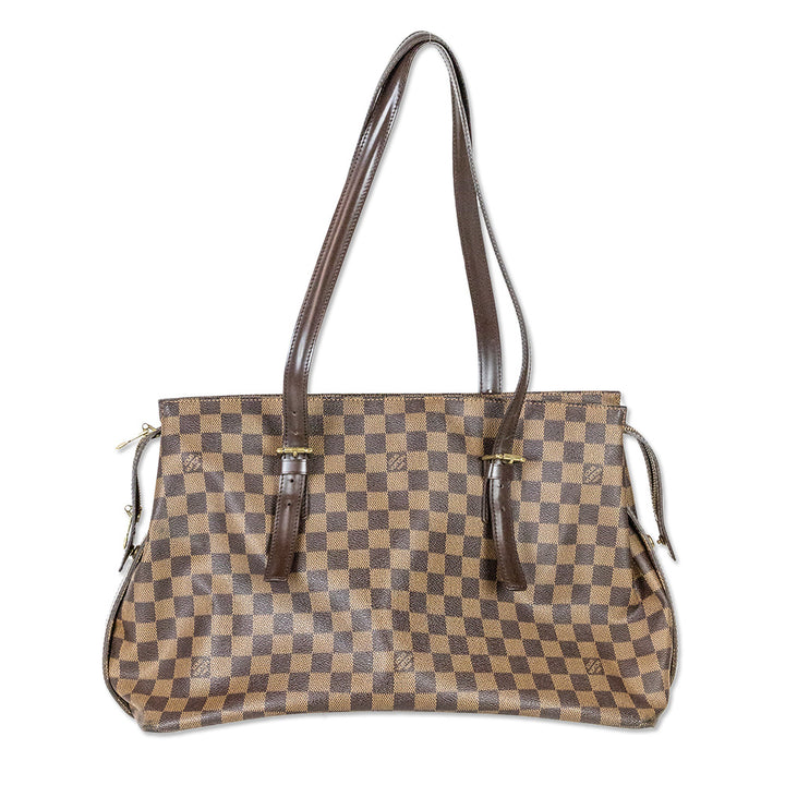 Louis Vuitton Coated Canvas Damier Ebène Chelsea Zip Tote