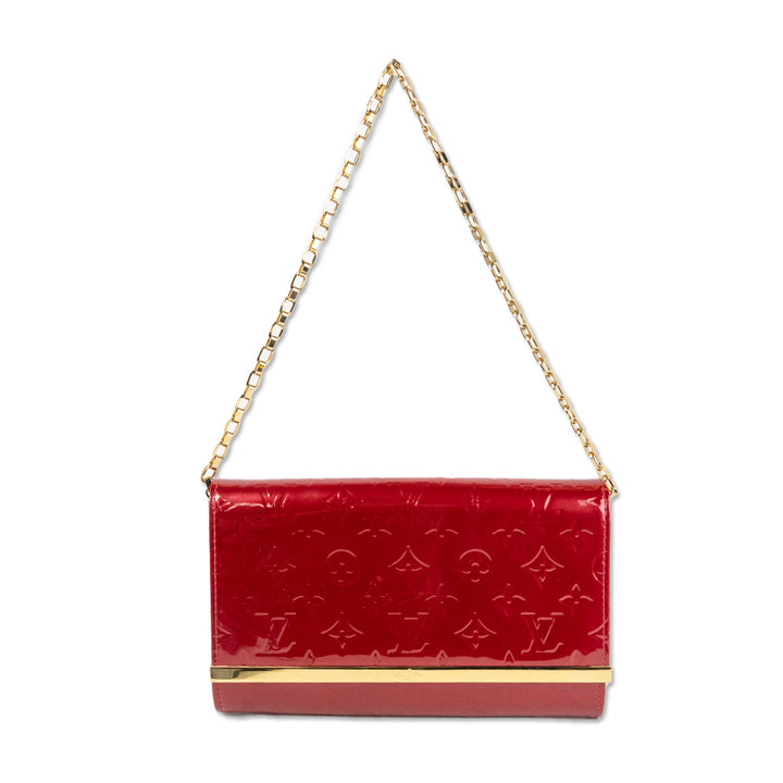 Louis Vuitton Red Ana Vernis Clutch