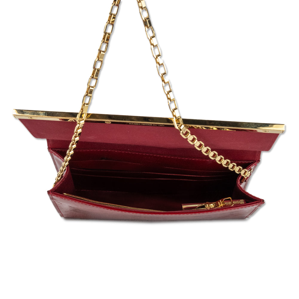 Louis Vuitton Red Ana Vernis Clutch