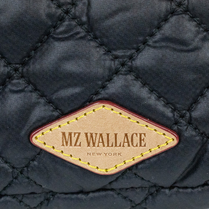 MZ Wallace Black Quilted Nylon Mini Crossbody