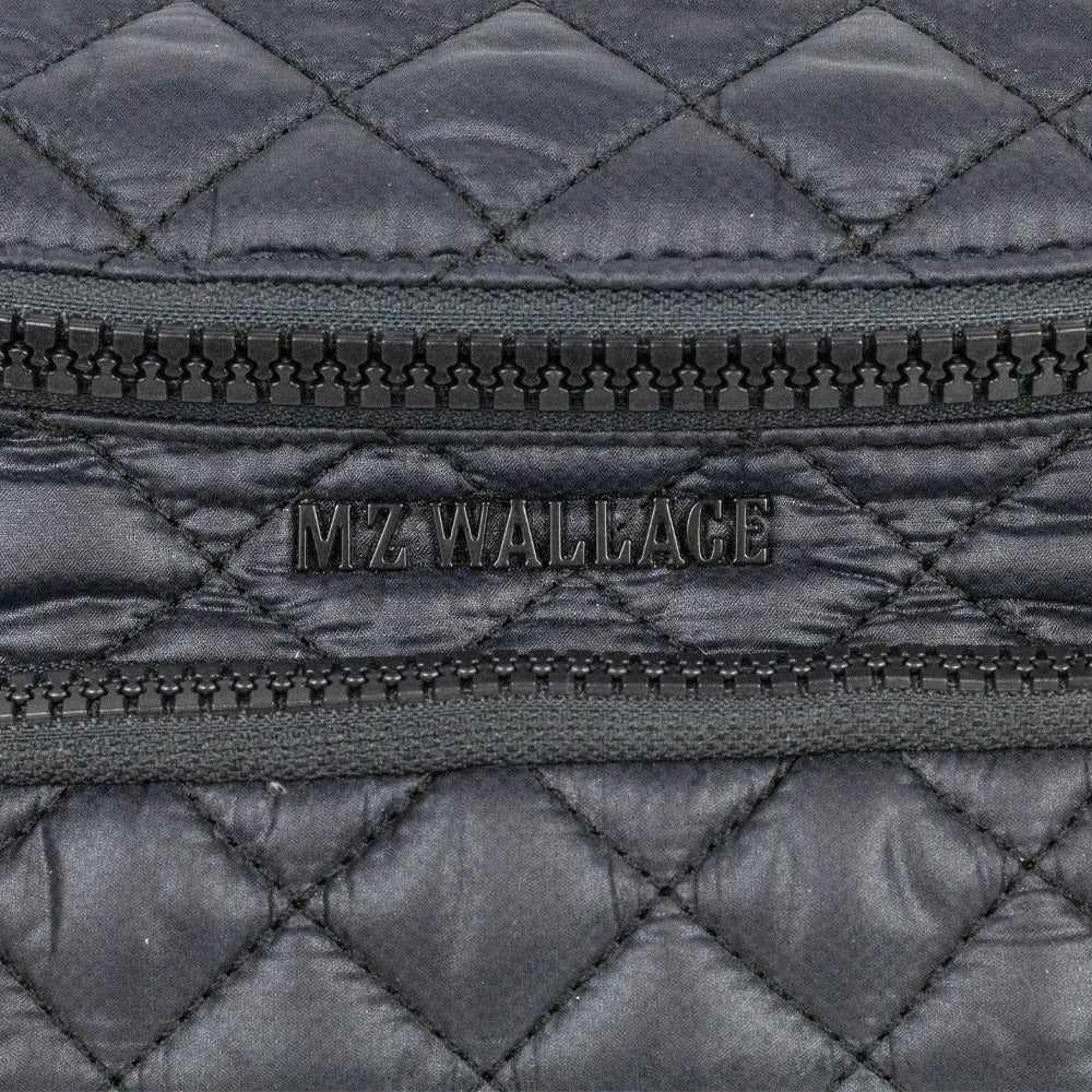 MZ Wallace Black Quilted Nylon XL Metro Sling Magnet Belt Bag