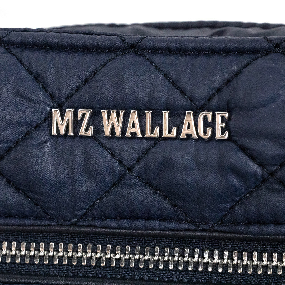 MZ Wallace Navy Quilted Nylon Tote