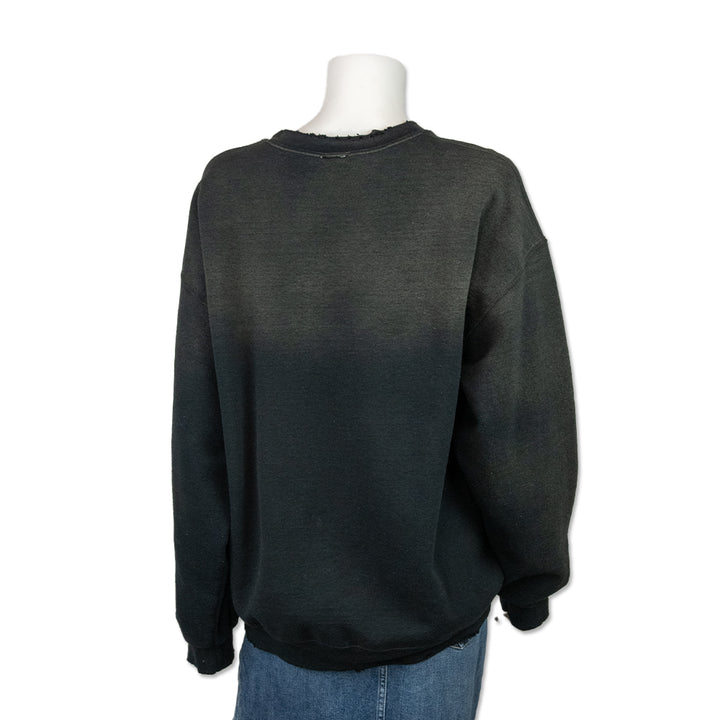 Made Worn Black Distressed Blondie Crewneck Sweatshirt