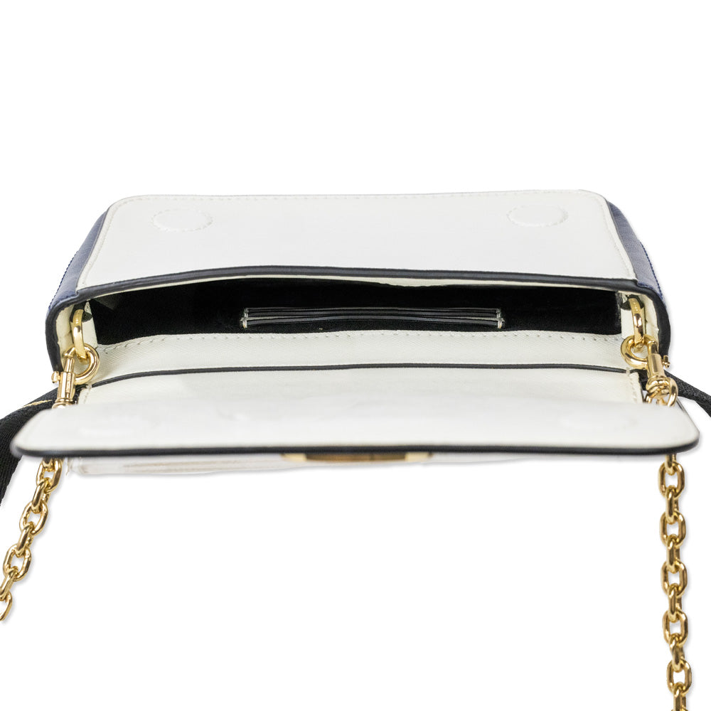 Marc Jacobs Hip Shot Gold/Navy Leather Convertible Belt Bag