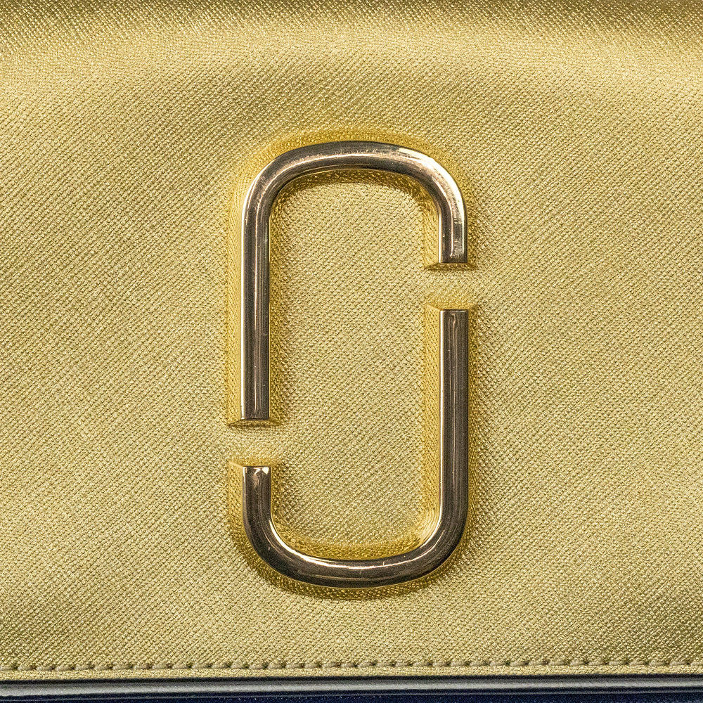 Marc Jacobs Hip Shot Gold/Navy Leather Convertible Belt Bag