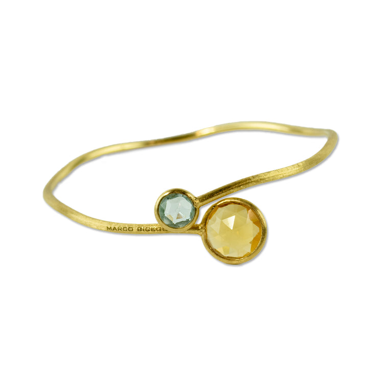 Marco Bicego Jaipur 18K Yellow Gold Citrine & Blue Topaz Cuff