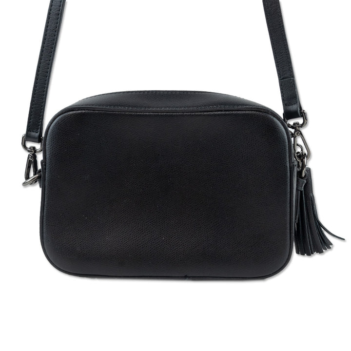 Mario Valentino Black Leather Shoulder Bag