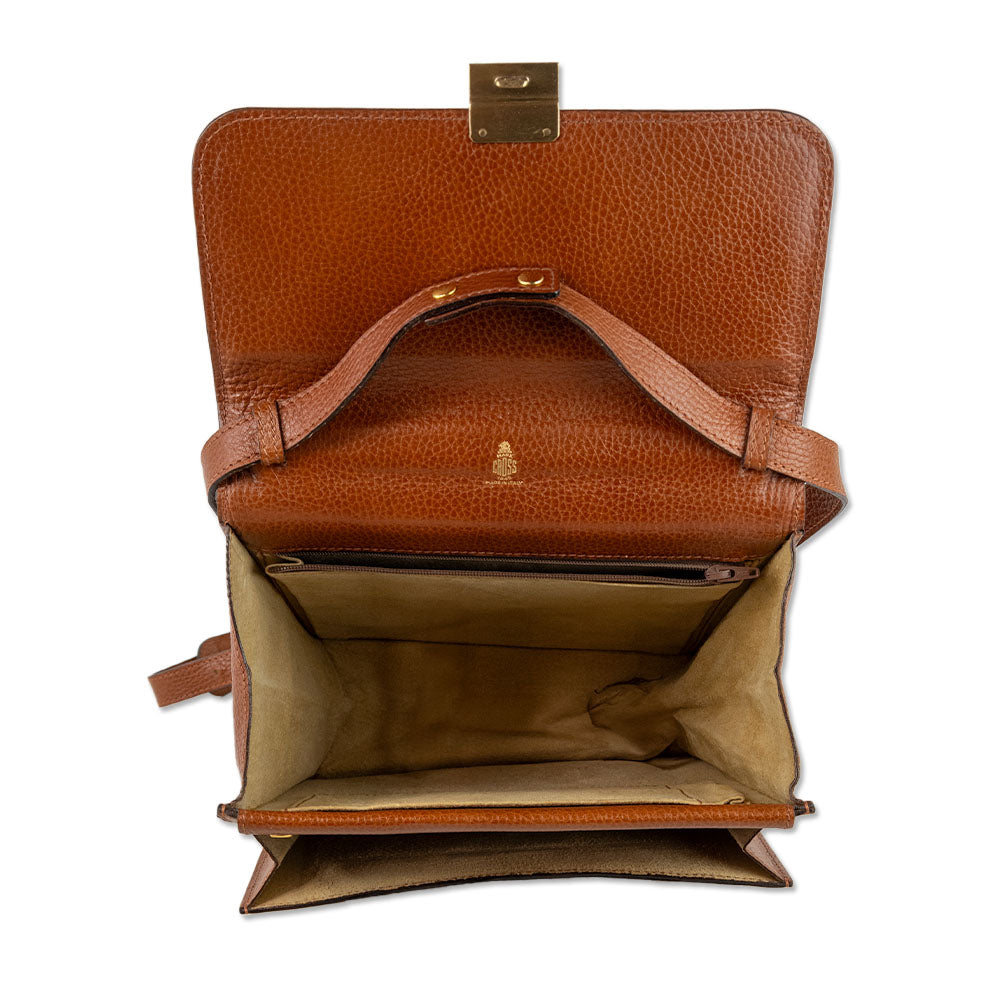 Mark Cross Cognac Leather Top Handle Bag