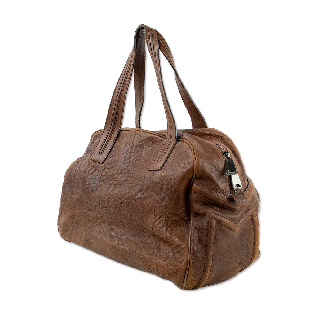 Max Mara Medium Brown Leather Duffel