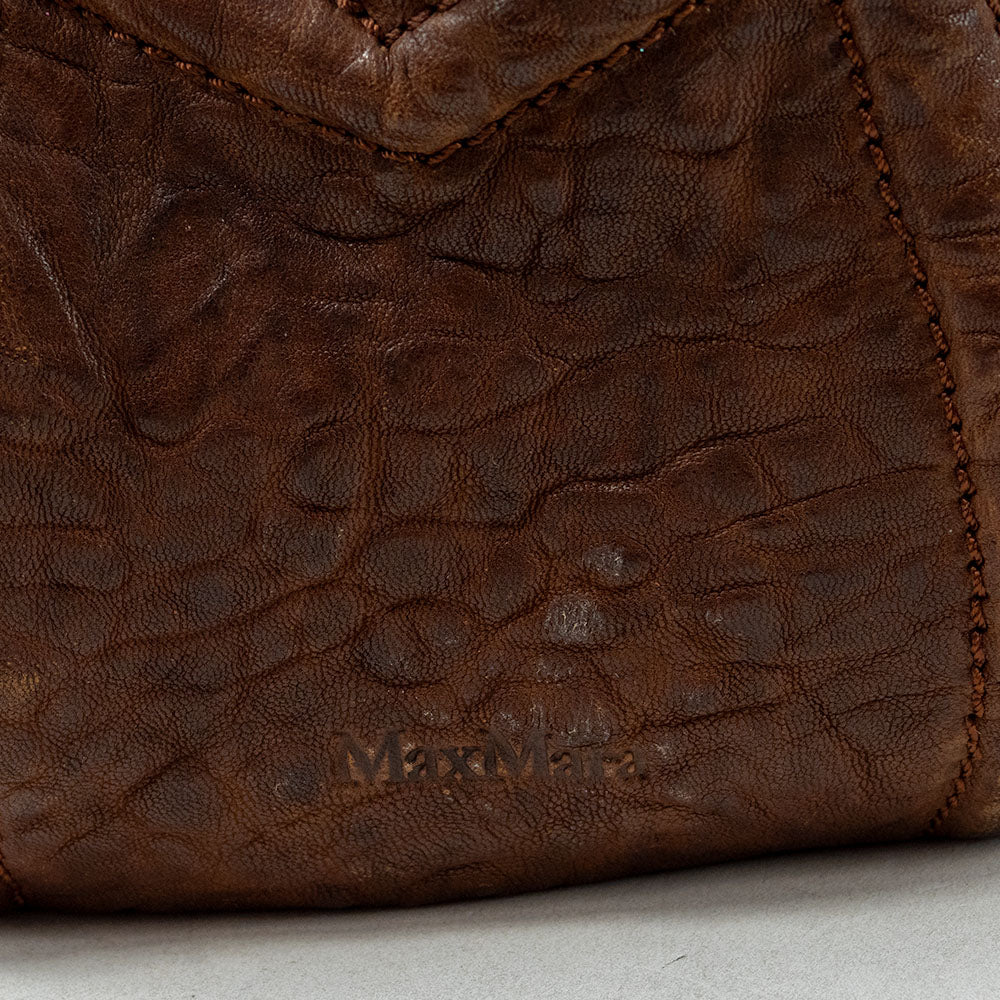 Max Mara Medium Brown Leather Duffel