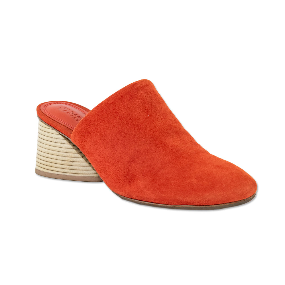 Mercedes Castillo Abia Orange Suede Mules