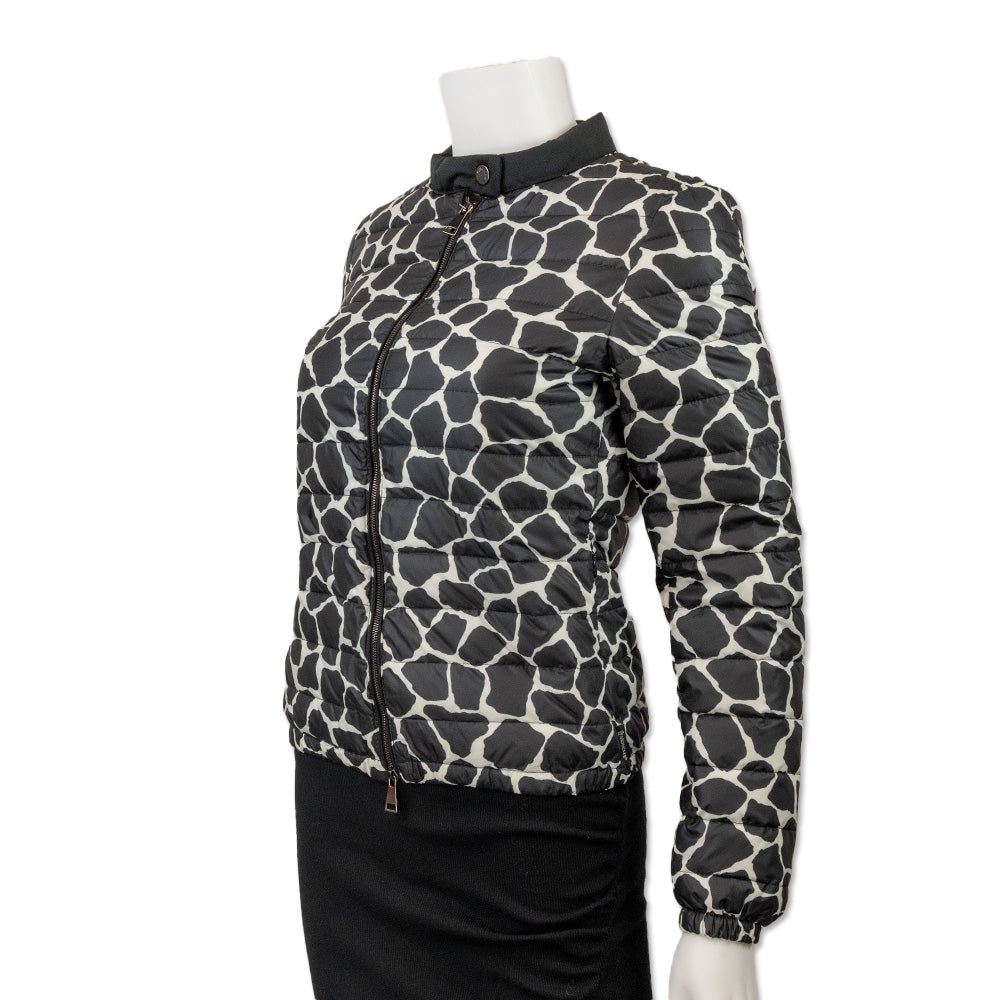 Moncler Duras Giraffe Print Down Puffer Jacket