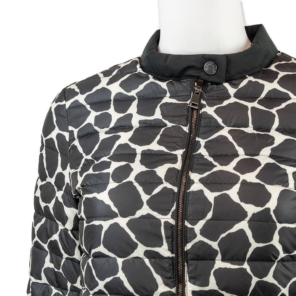 Moncler Duras Giraffe Print Down Puffer Jacket