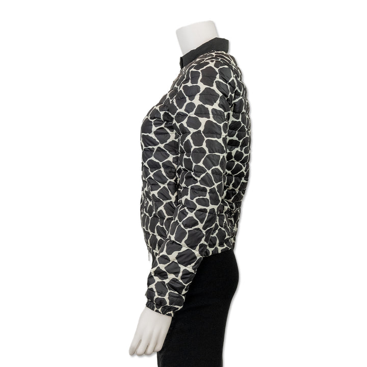 Moncler Duras Giraffe Print Down Puffer Jacket