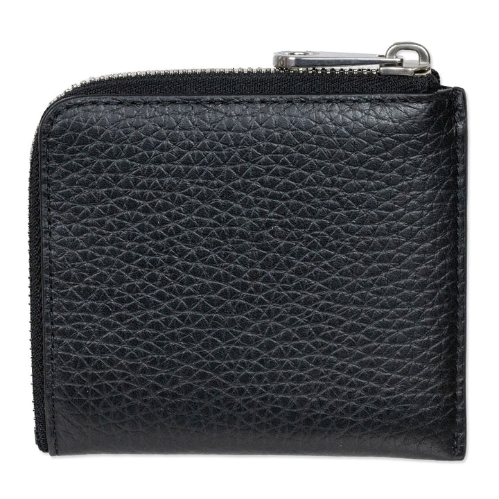 Mulberry Black Heavy Grain Leather Small Zipped Wallet