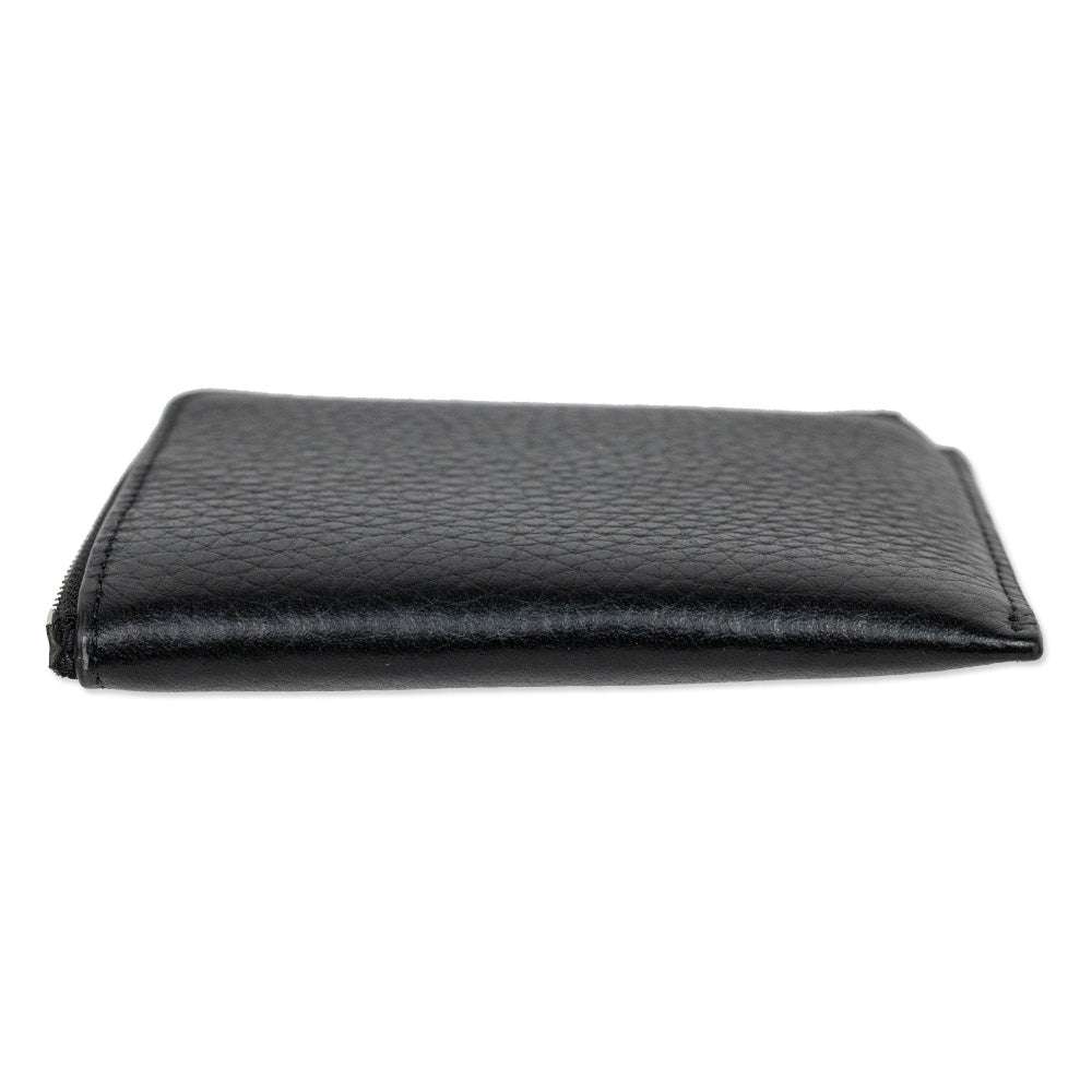 Mulberry Black Heavy Grain Leather Small Zipped Wallet