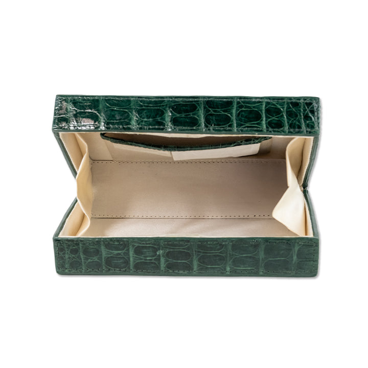 Nancy Gonzalez Emerald Green Rectangle Crocodile Clutch