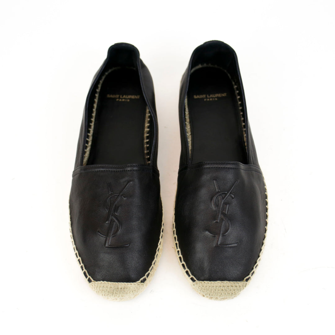 Saint Laurent YSL Monogram Espadrille Flats