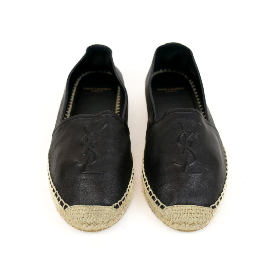 Saint Laurent YSL Monogram Espadrille Flats