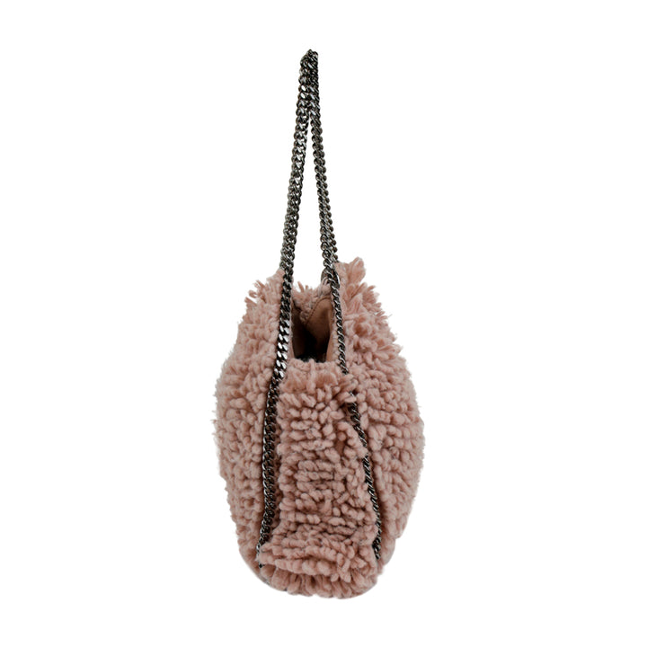 Stella McCartney Blush Faux Shearling Falabella Tote Bag