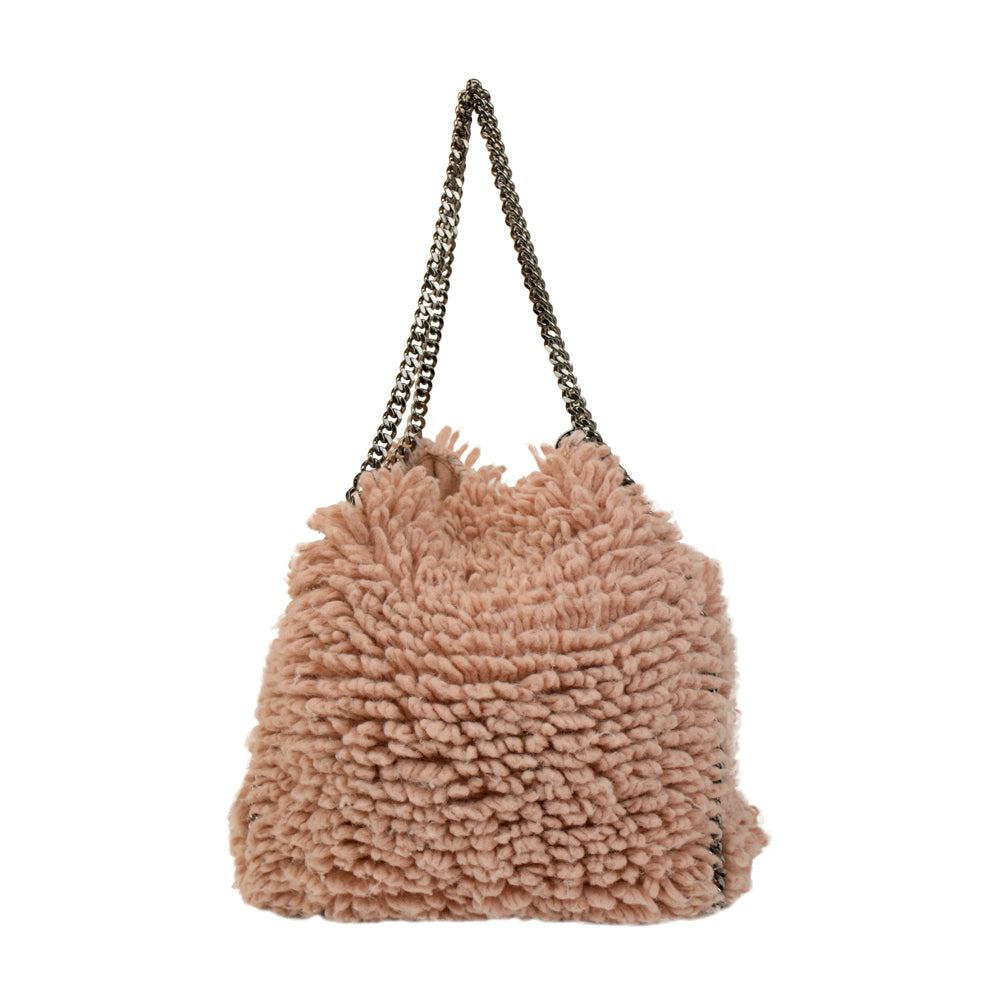 Stella McCartney Blush Faux Shearling Falabella Tote Bag