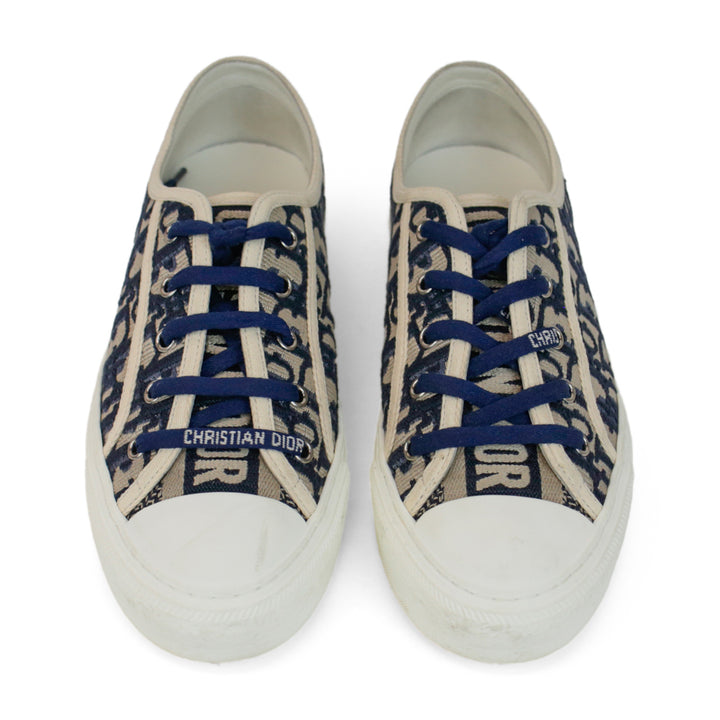 Christian Dior Walk'N'Dior Navy Oblique Embroidered Sneakers