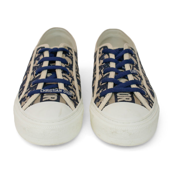 Christian Dior Walk'N'Dior Navy Oblique Embroidered Sneakers