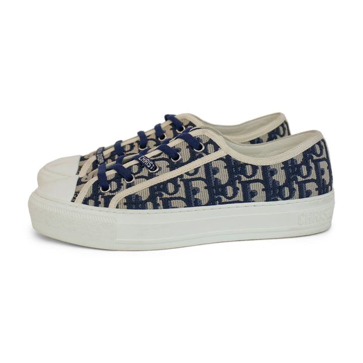 Christian Dior Walk'N'Dior Navy Oblique Embroidered Sneakers