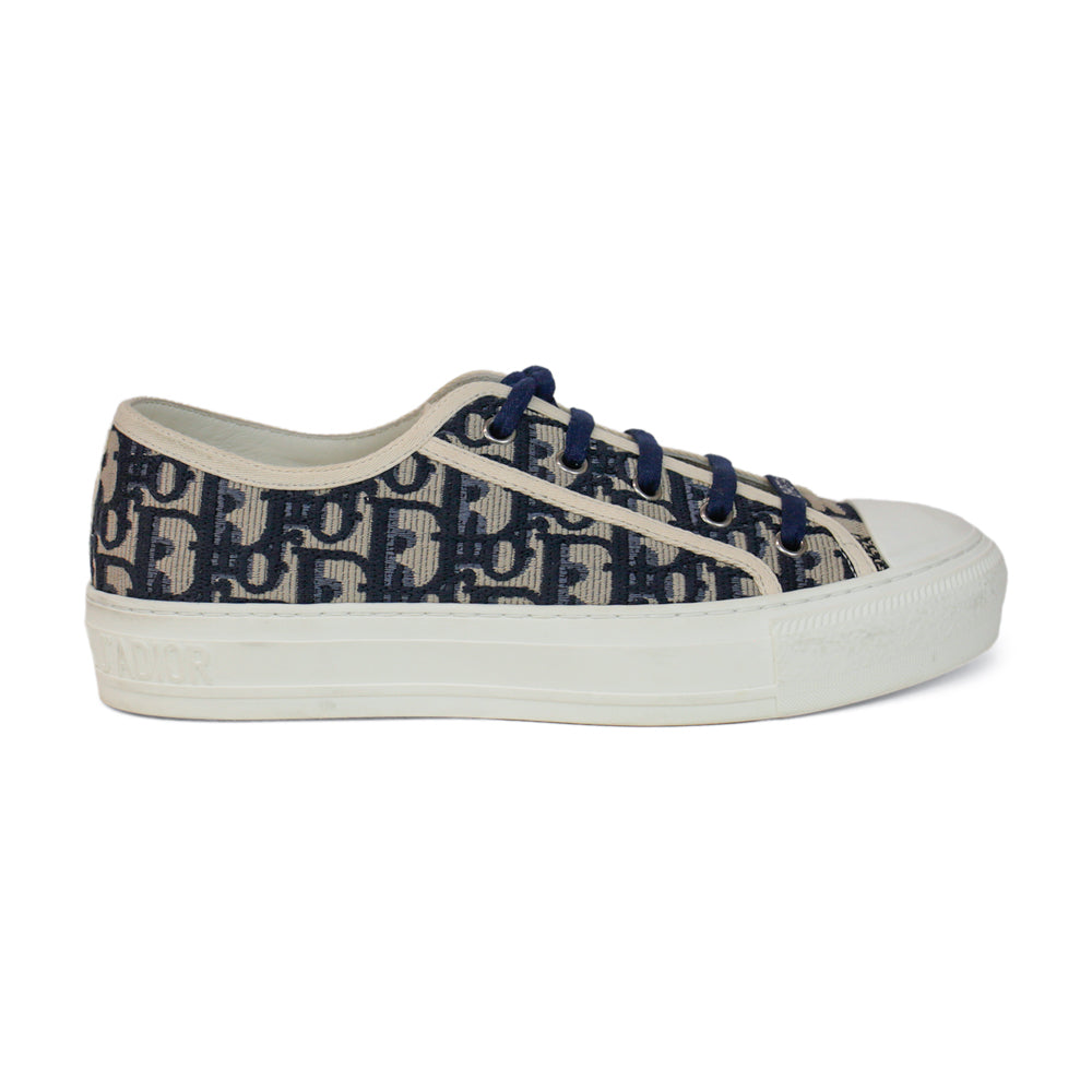 Christian Dior Walk'N'Dior Navy Oblique Embroidered Sneakers