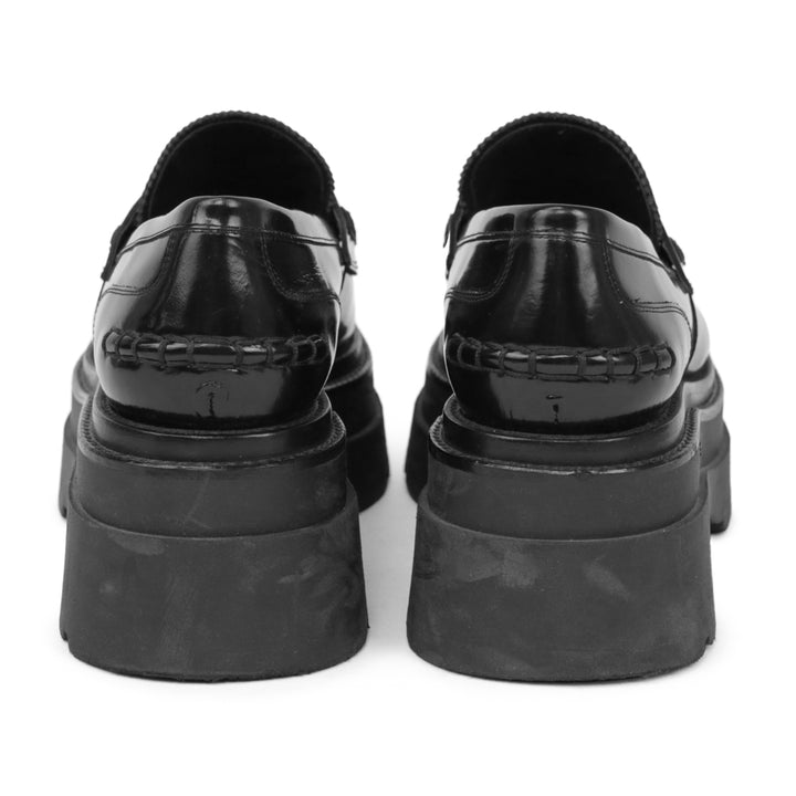 Alexander Wang Black Leather Carter Platform Loafers